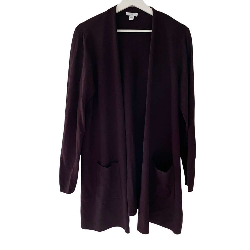 J.Jill Plum Cotton Blend Cardigan